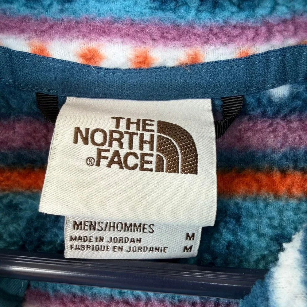 The North Face Mens TKA Glacier Snap-Neck Hoodie Fleece Multi-Color Mountain M
